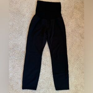 Black knit ankle pants from Motherhood Maternity. Size medium petite.